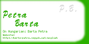 petra barta business card